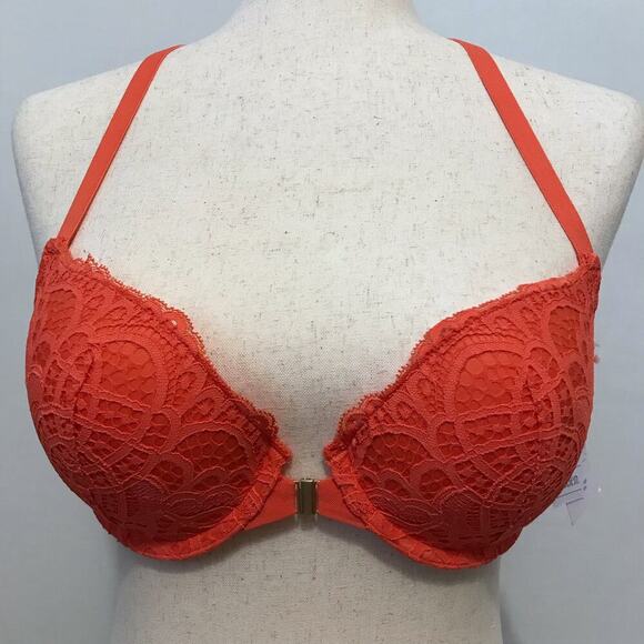 Auden NWT Plunge Coverage Push Up Front Close Bra Women 32D - Picture 3 of 14